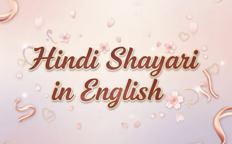 Hindi Shayari in English